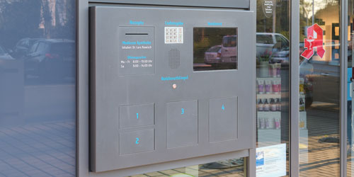 Bild der Abholstation an der Apotheke